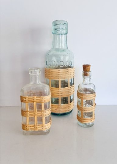 Cane wrapped bottles